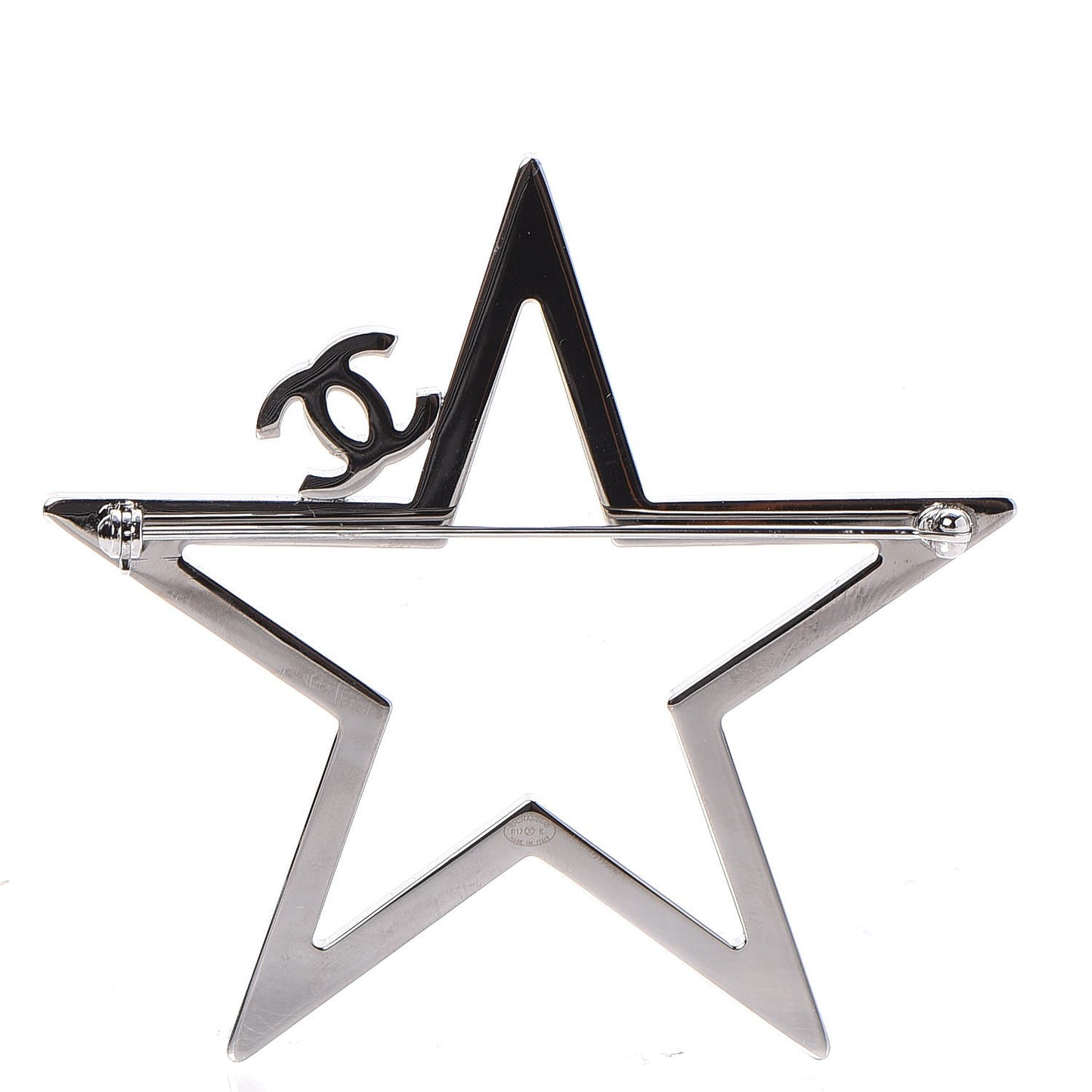Ruthenium Crystal Star CC Brooch