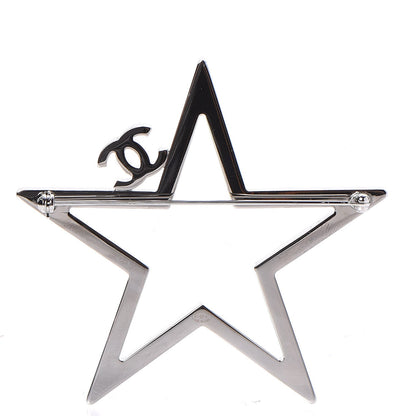 Chanel Ruthenium Crystal Star CC Brooch 3 of 5