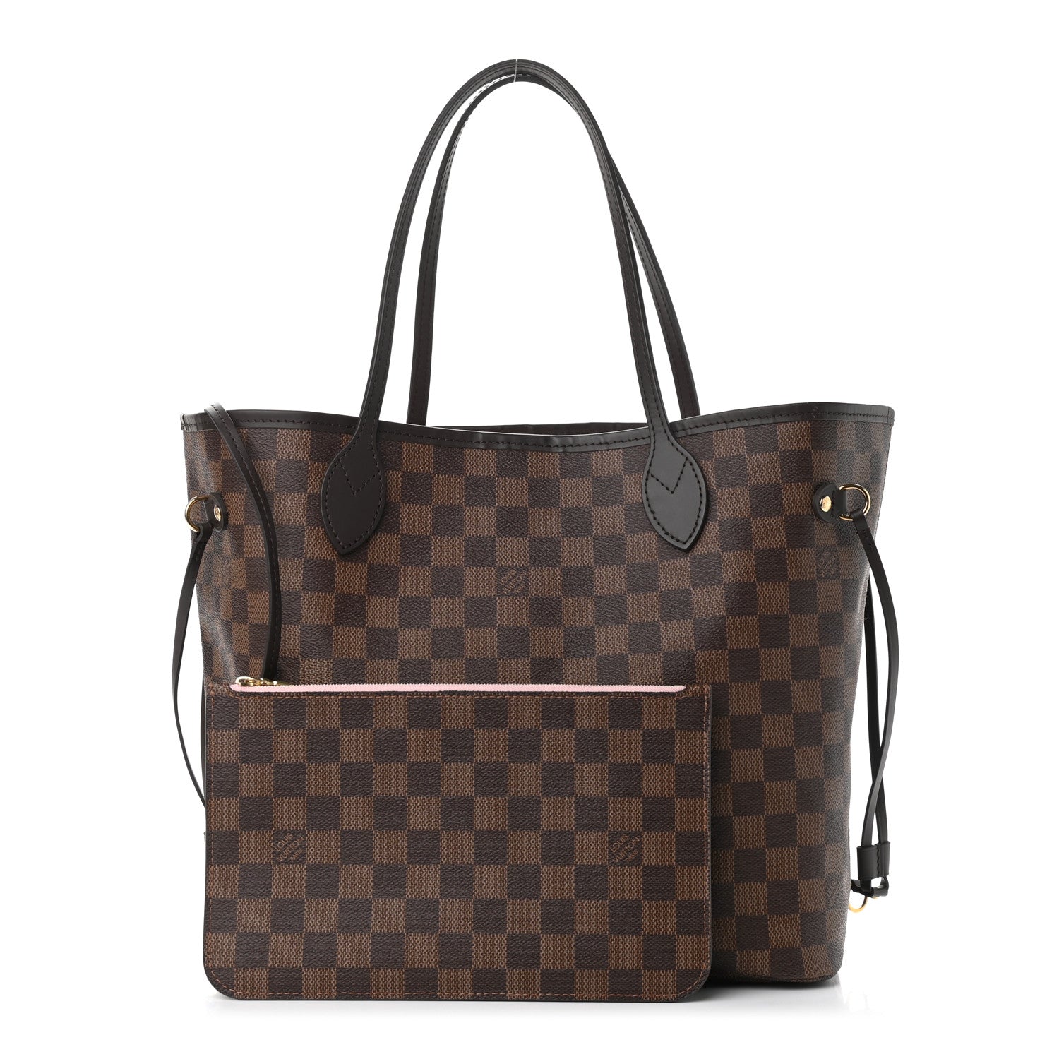 Louis Vuitton Damier Ebene Neo Neverfull MM Rose Ballerine 1 of 14