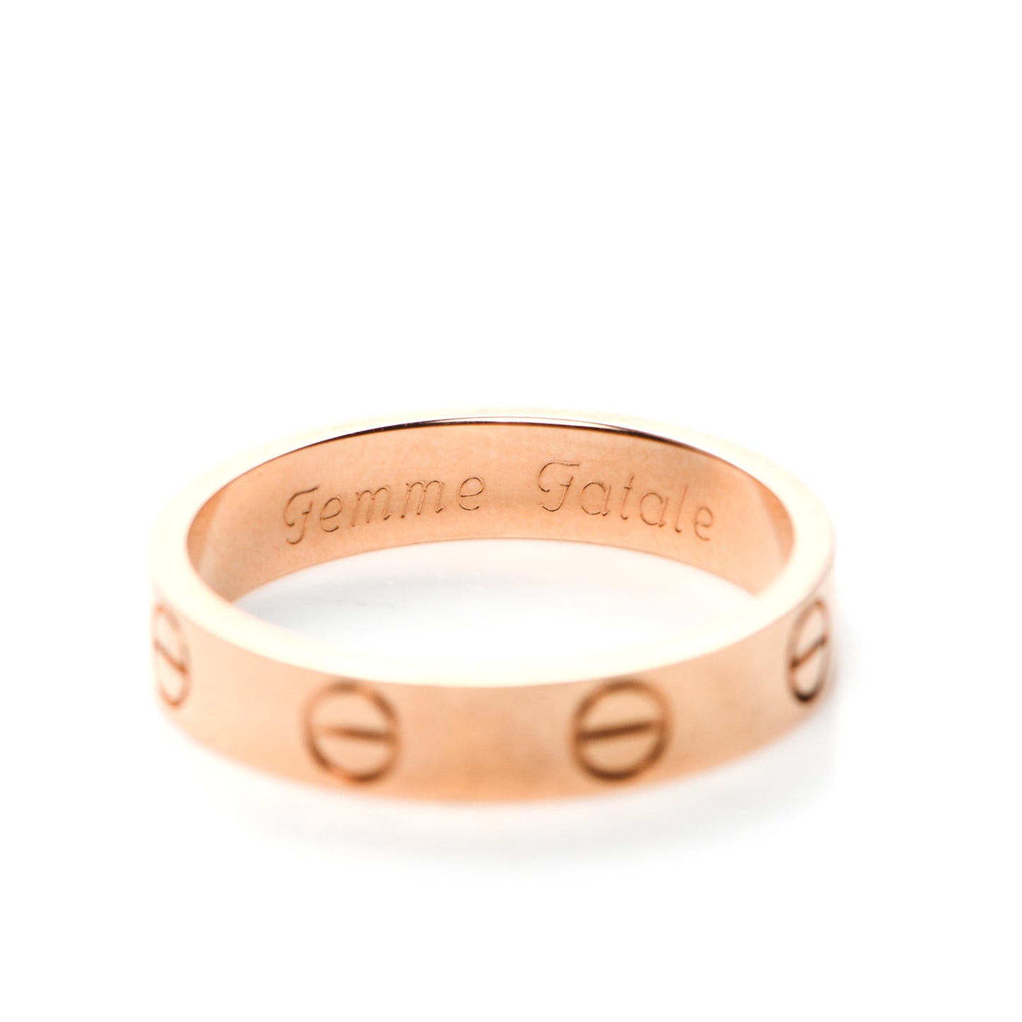 18K Pink Gold 3.5mm LOVE Wedding Band Ring 51 5.75