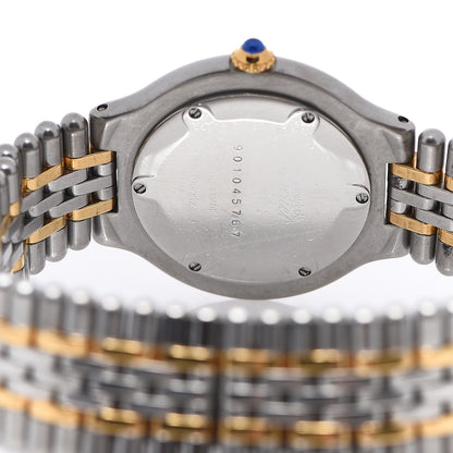 Cartier Stainless Steel 18K Yellow Gold 31mm Must De 21 Bullet Link Quartz Watch 4 of 4