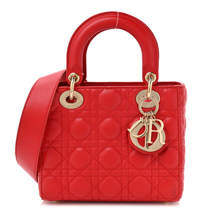 Christian Dior Lambskin Cannage Small My ABCDior Lady Dior Red 1 of 14