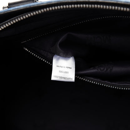 MCM Visetos Shopper Tote Blue 8 of 9