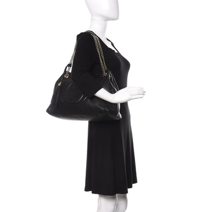 Gucci Pebbled Calfskin Medium Soho Chain Shoulder Bag Black 2 of 10