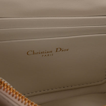 Christian Dior Calfskin Star Motif Macrocannage Mini Caro Bag Latte 7 of 10