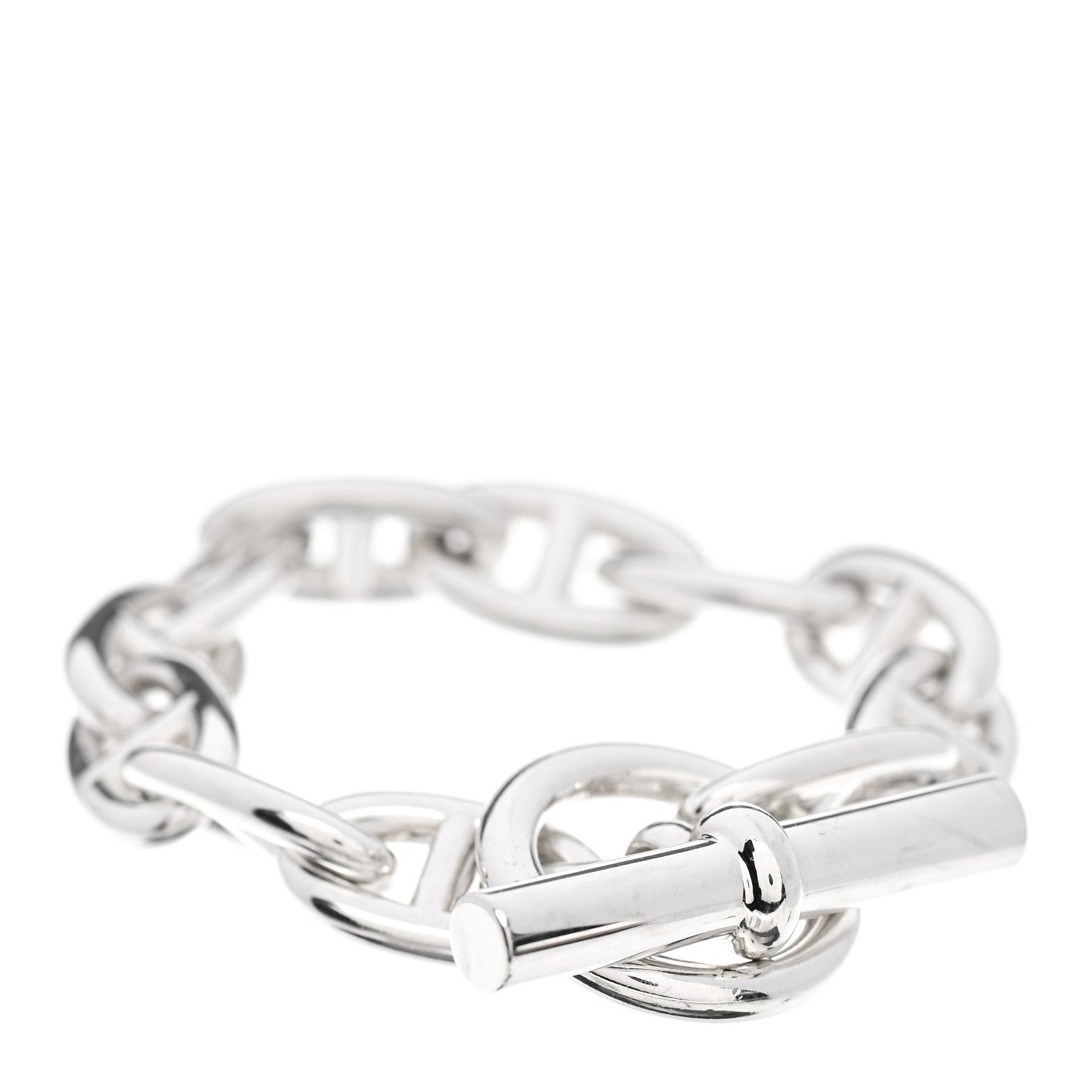 Hermes Sterling Silver GM Chaine D'Ancre Bracelet 12 2 of 3