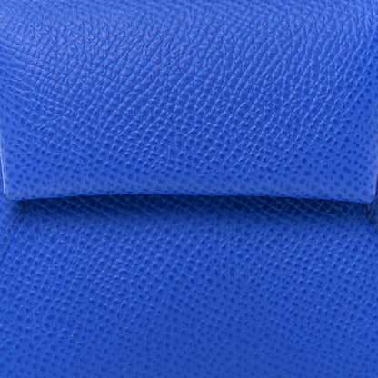 Hermes Epsom Bastia Verso Coin Purse Bleu France Orange 7 of 10