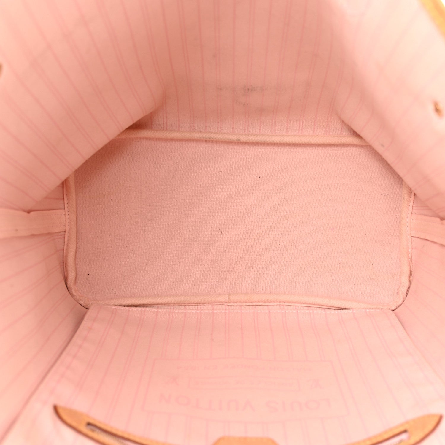 Louis Vuitton Damier Azur Neo Neverfull MM Rose Ballerine 6 of 15