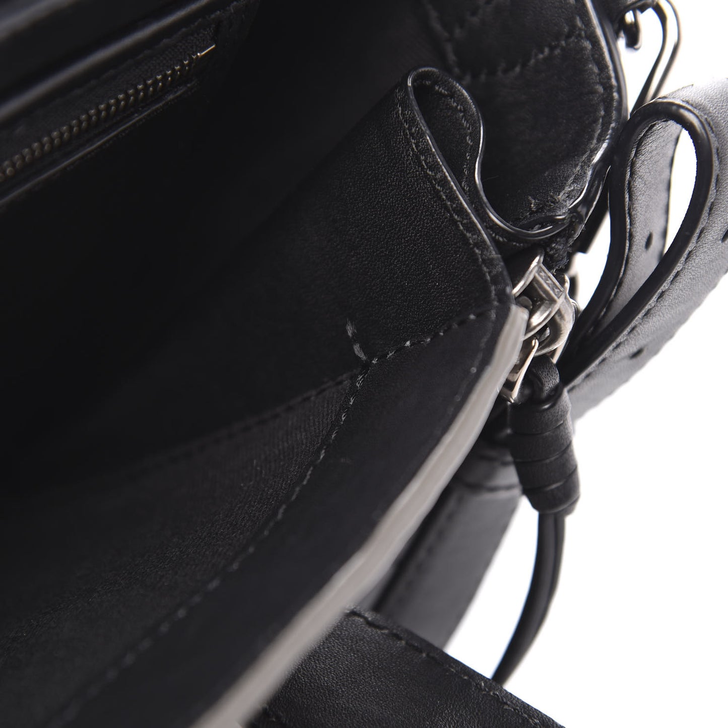 3.1 Metallic Calfskin Shark Embossed Mini Pashli Satchel Black Gunmetal