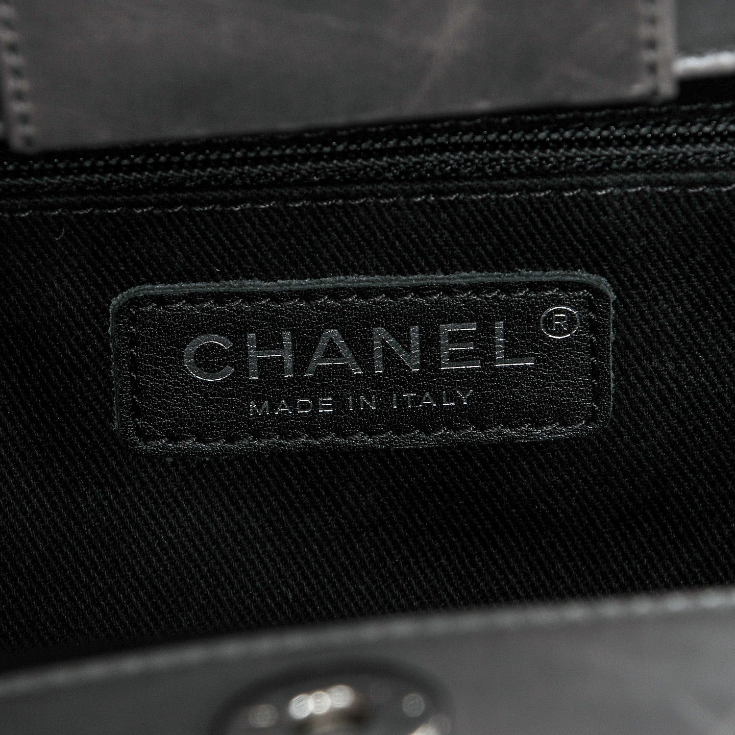 Chanel Glazed Calfskin Quilted Small CC Delivery Tote Grey 6 of 7