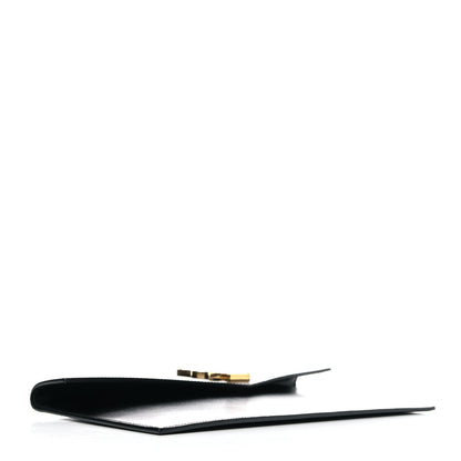 Saint Laurent Smooth Shiny Calfskin Monogram Uptown Pouch Black 5 of 16