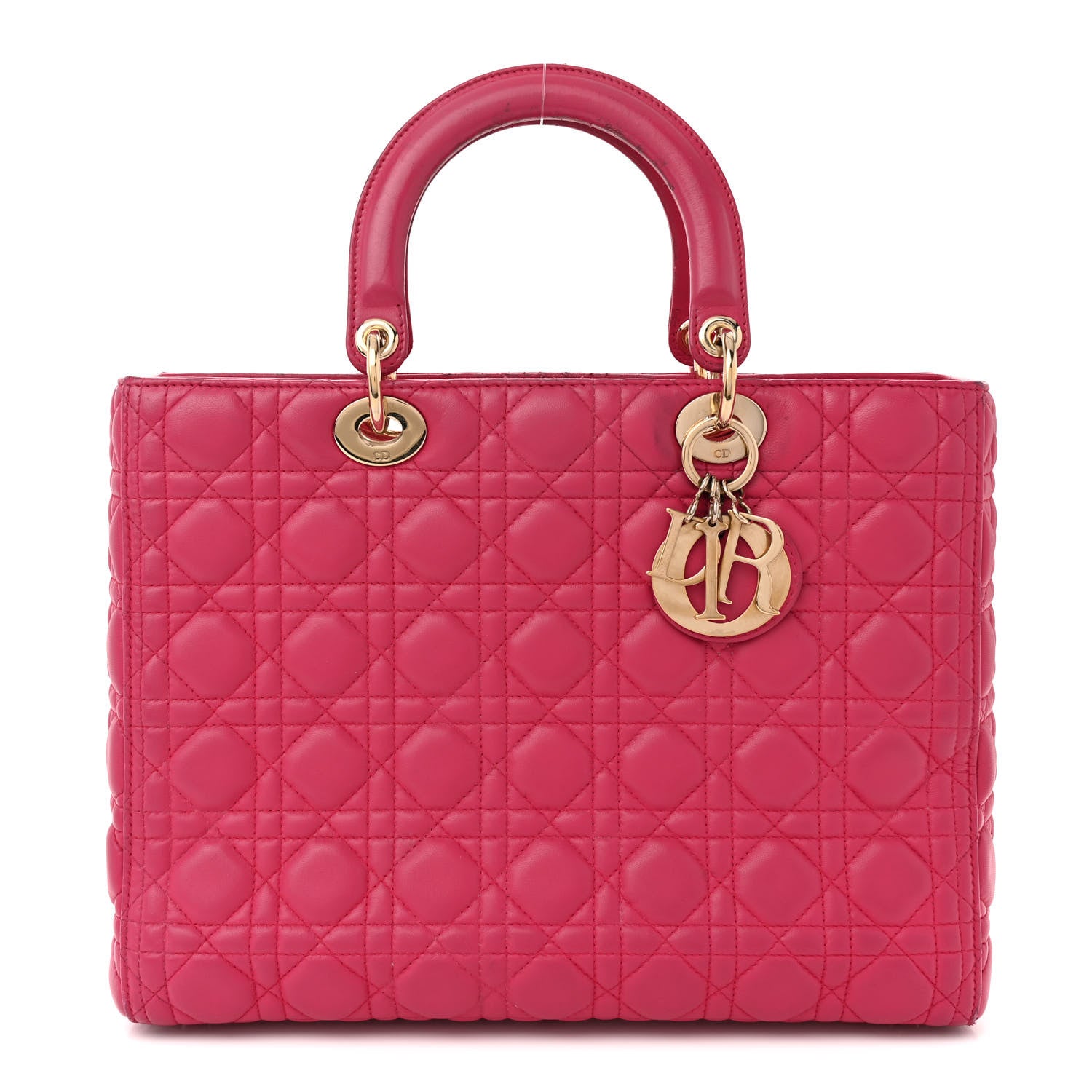 Christian Dior Lambskin Cannage Large Lady Dior Pink 1 of 23