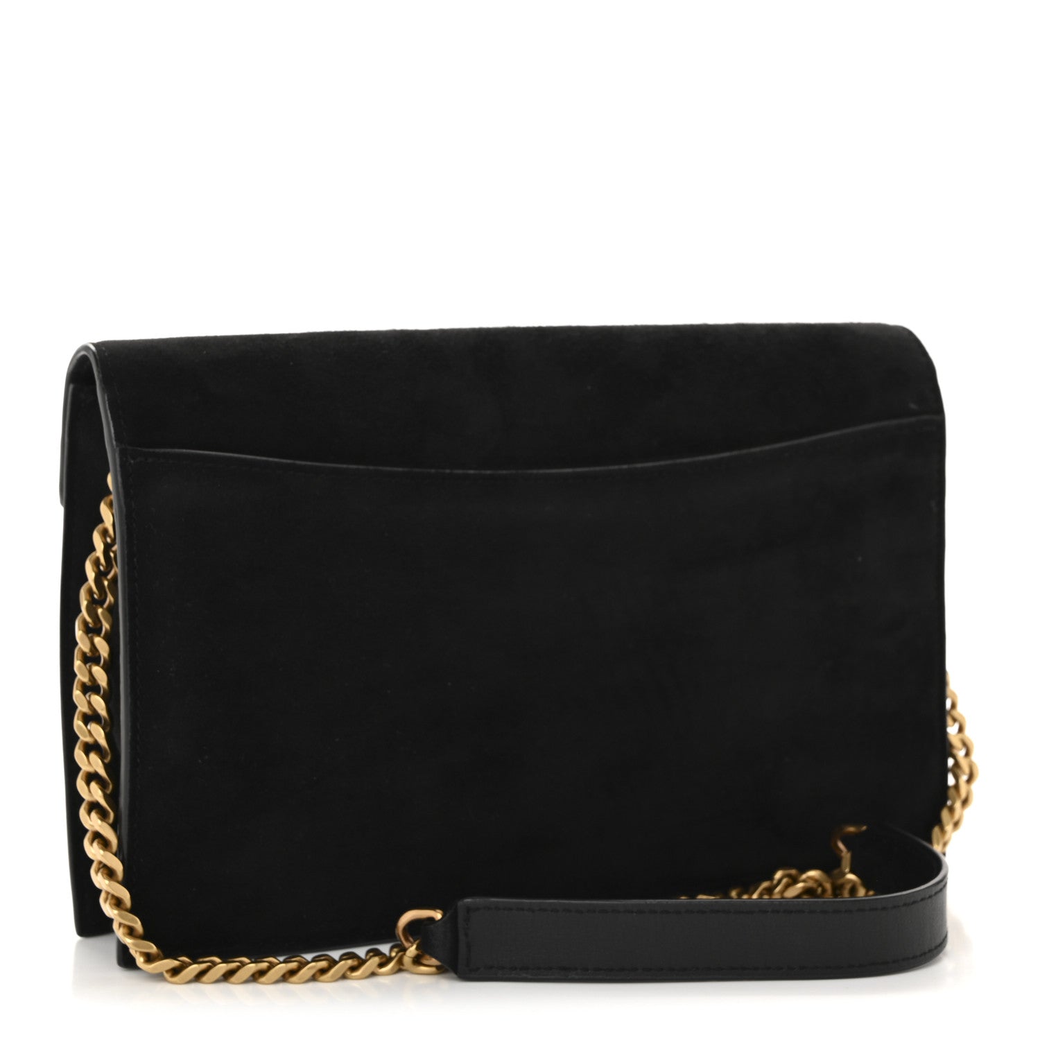 Saint Laurent Suede Calfskin Monogram Le Sept Chain Bag Black 3 of 14