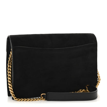 Saint Laurent Suede Calfskin Monogram Le Sept Chain Bag Black 3 of 14