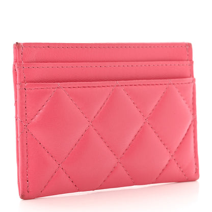 Chanel Lambskin Plexiglass Quilted Coco Love Card Holder Pink 3 of 9