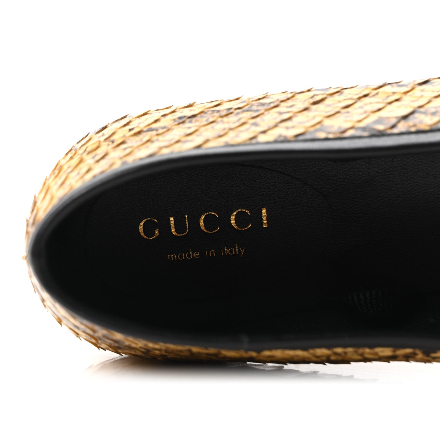 Gucci Snakeskin GG Bow Ballet Flats 38 Roccia 8 of 9