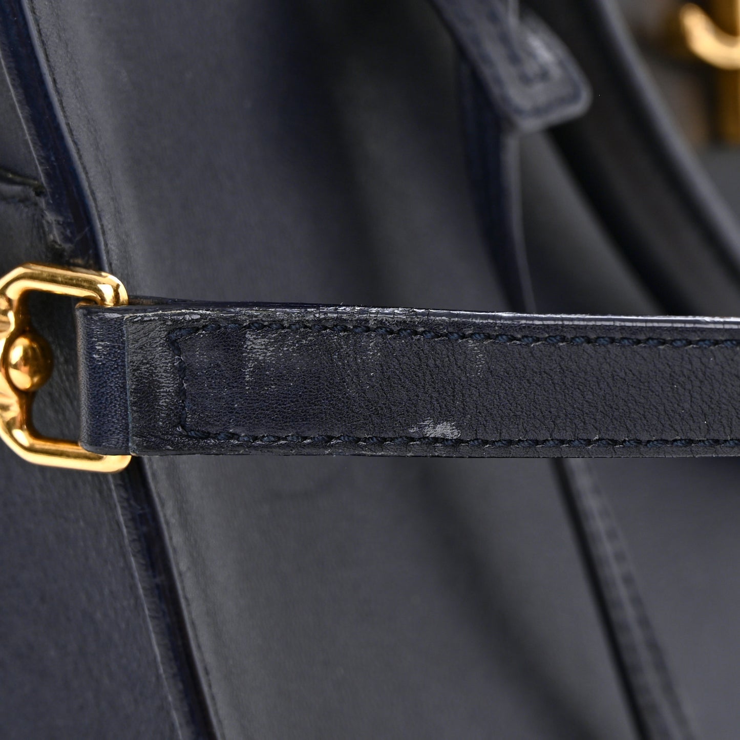 Smooth Calfskin Small Monogram Cabas Navy