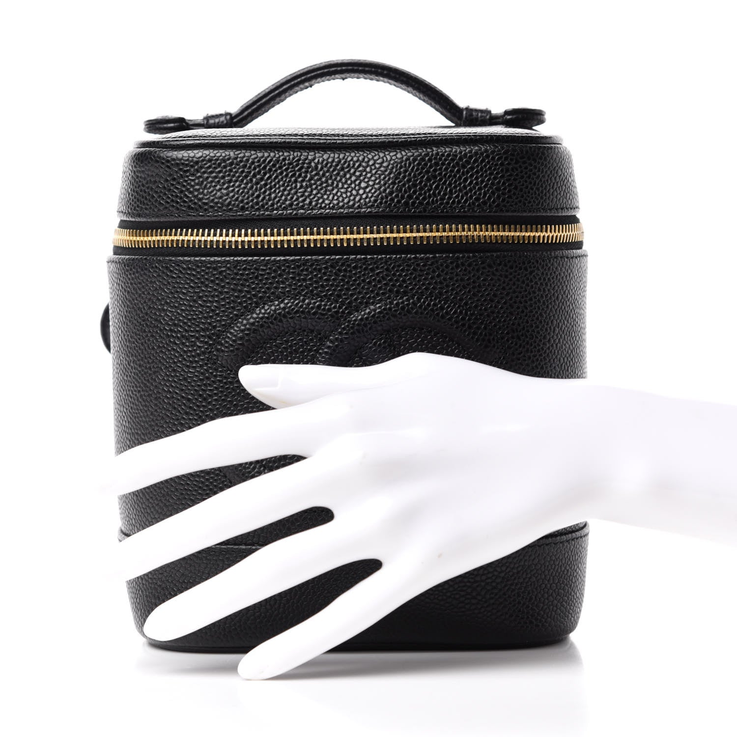 Chanel Caviar Cosmetic Vanity Bag Black 2 of 8