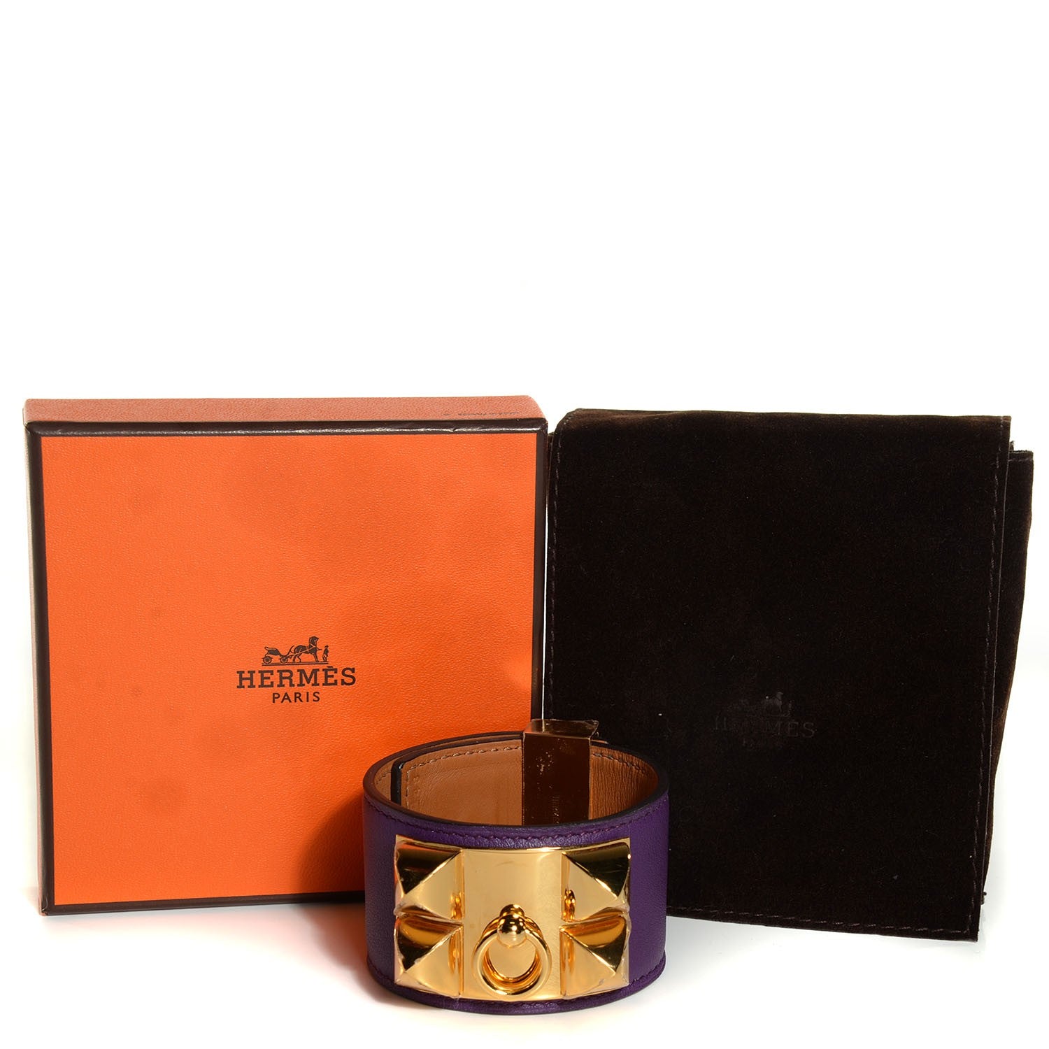Hermes Swift Collier De Chien CDC Bracelet Large Ultraviolet 7 of 7