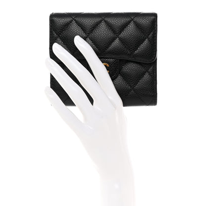 Chanel Caviar Quilted Compact Flap Wallet Black 2 of 11