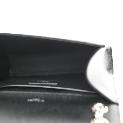 Saint Laurent Grain De Poudre Textured Mixed Matelasse Triquilt Medium Monogram Satchel Black 4 of 7