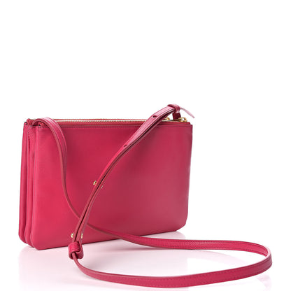 Celine Lambskin Small Trio Crossbody Bag Pink 3 of 11
