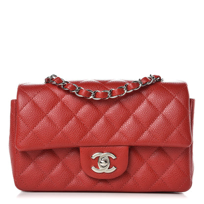 Chanel Caviar Quilted Mini Rectangular Flap Red 1 of 10