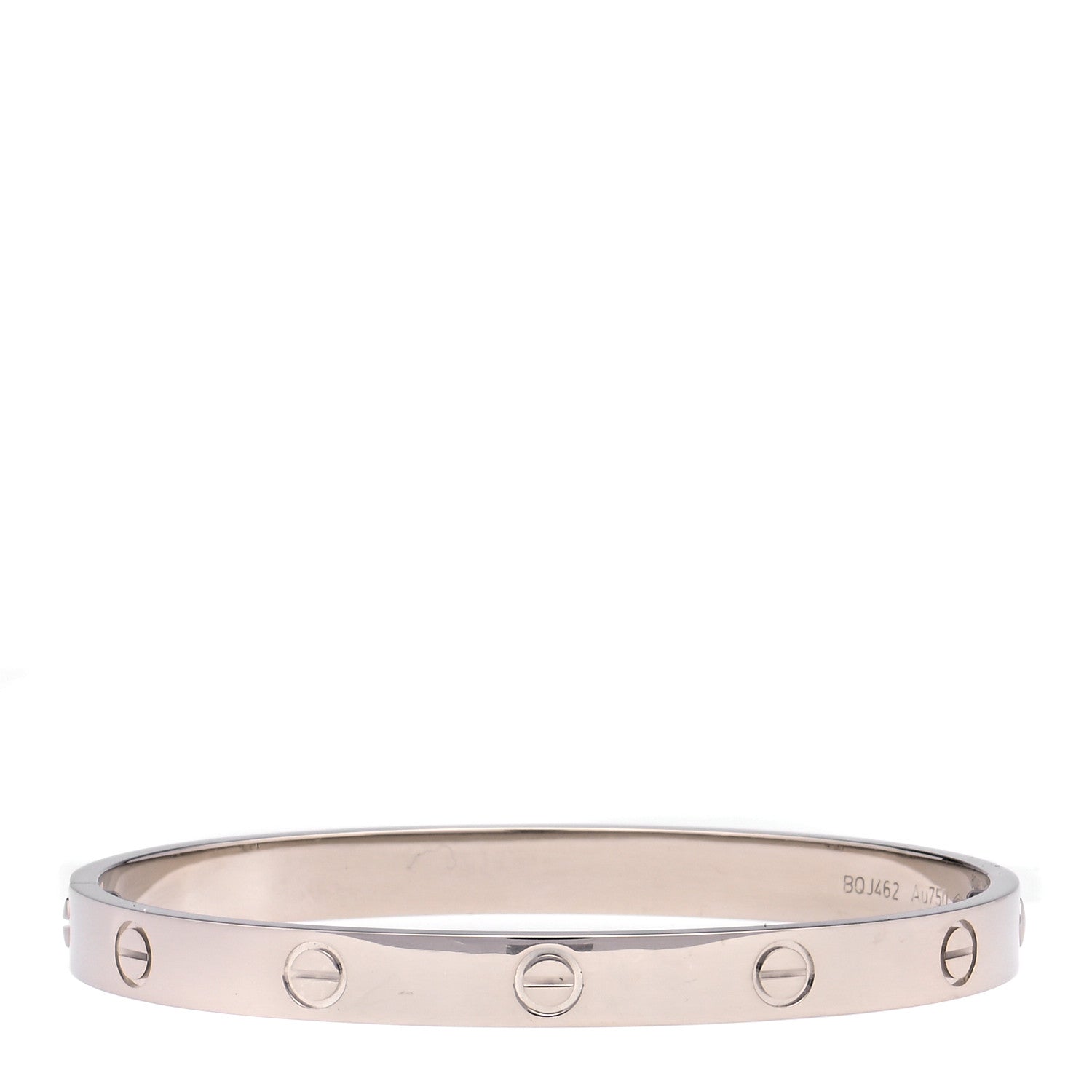 Cartier 18K White Gold LOVE Bracelet 18 1 of 8