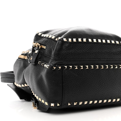 Valentino Garavani Grained Calfskin Medium Rockstud Backpack Black 9 of 13