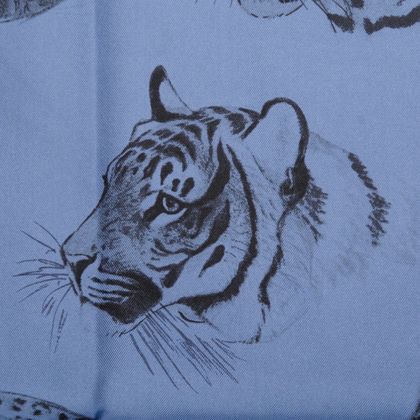 Silk Dans l'atelier de Robert Dallet Scarf 90 Azur Gris Sepia