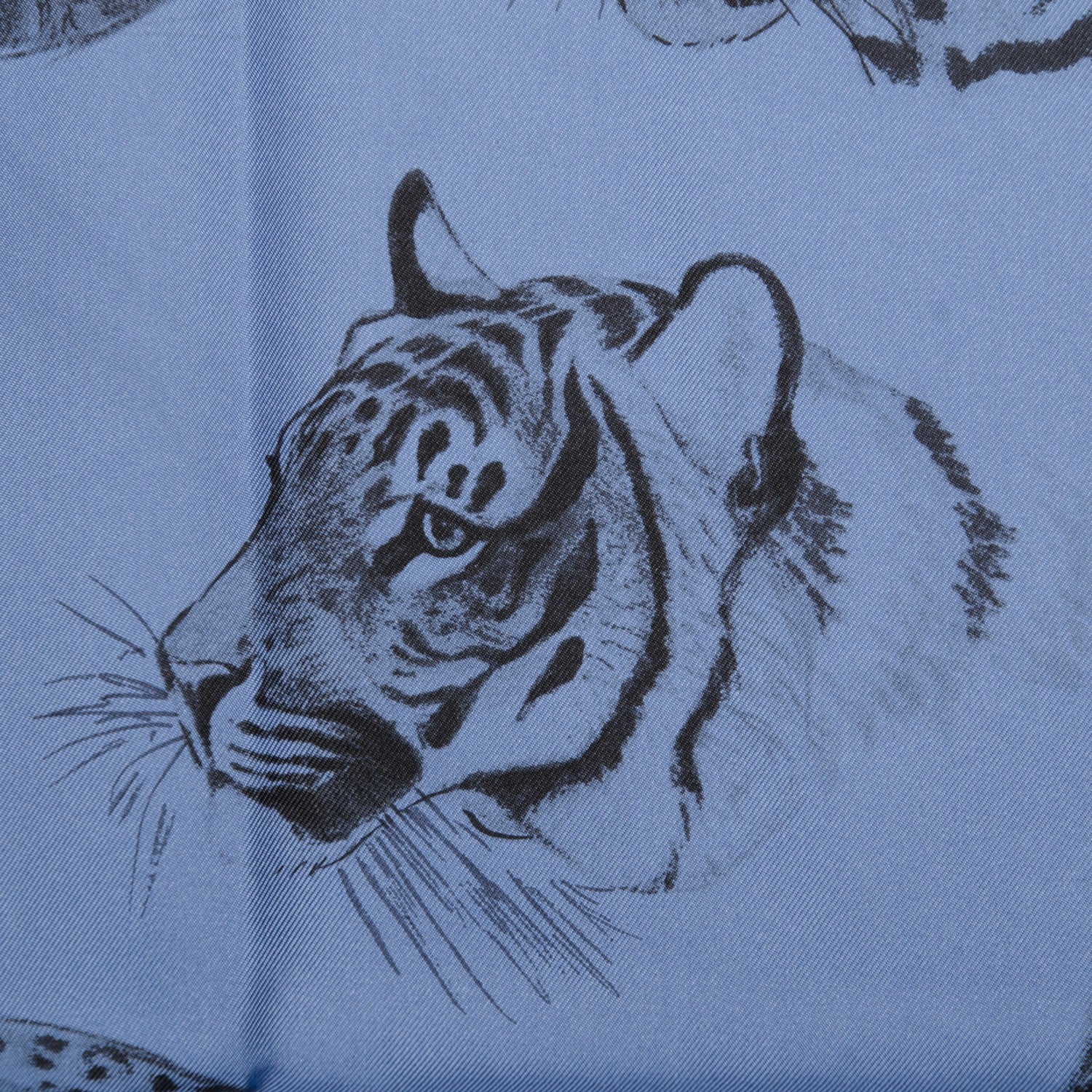 Hermes Silk Dans l'atelier de Robert Dallet Scarf 90 Azur Gris Sepia 1 of 5