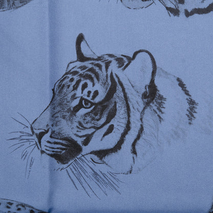 Hermes Silk Dans l'atelier de Robert Dallet Scarf 90 Azur Gris Sepia 1 of 5