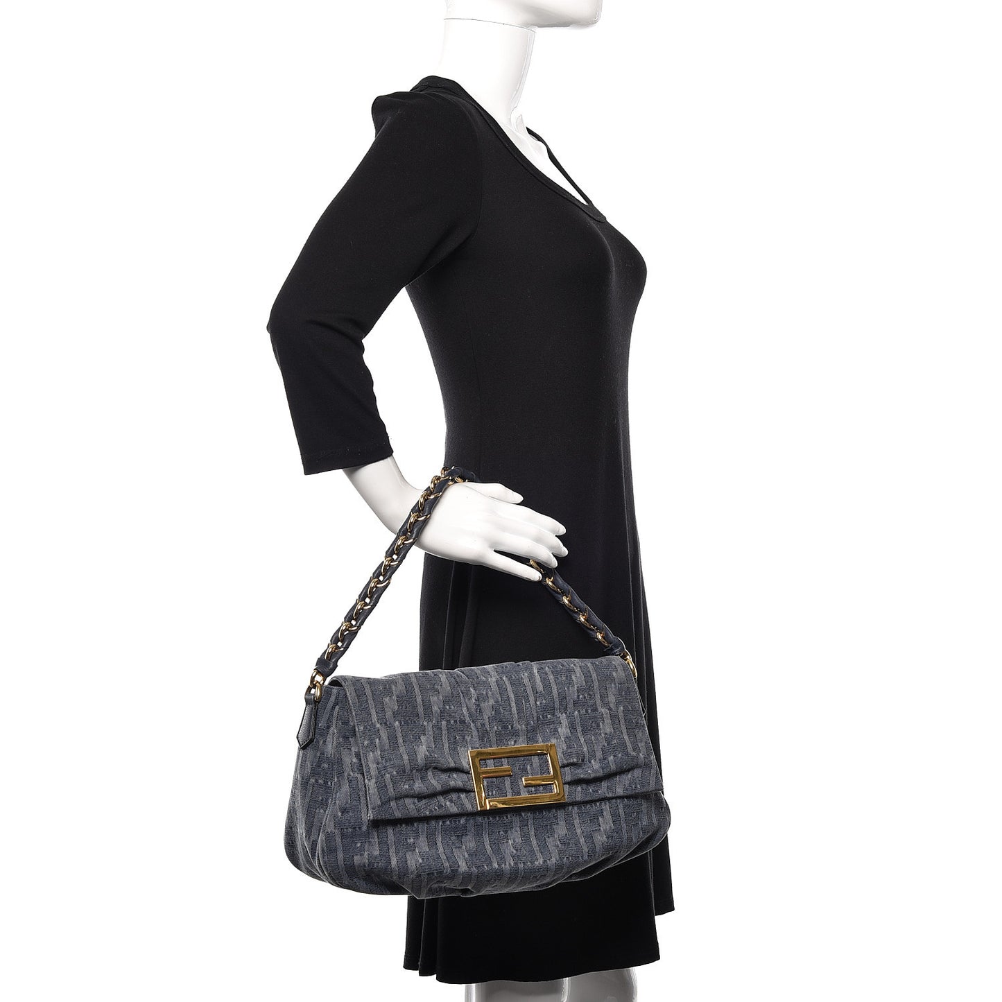 Denim Zucca Mia Shoulder Flap Blue