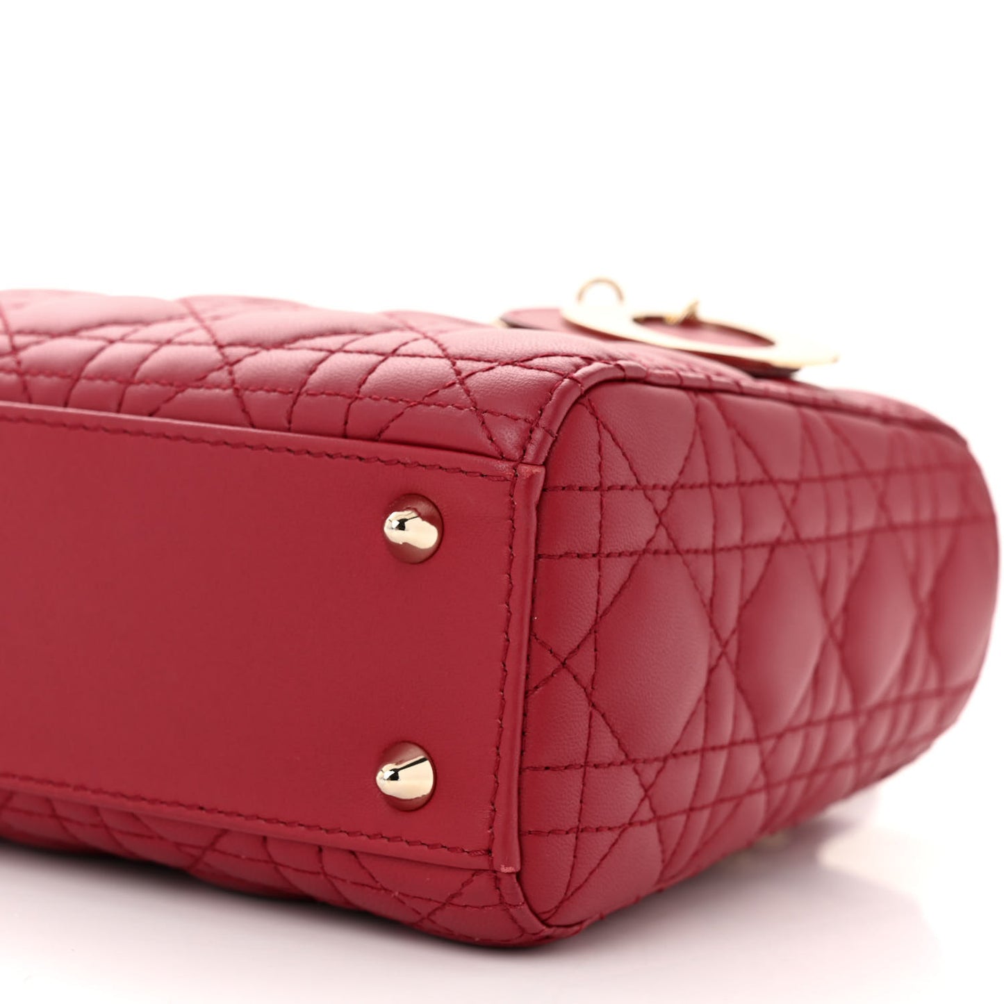 Lambskin Cannage Small My ABCDior Lady Dior Red