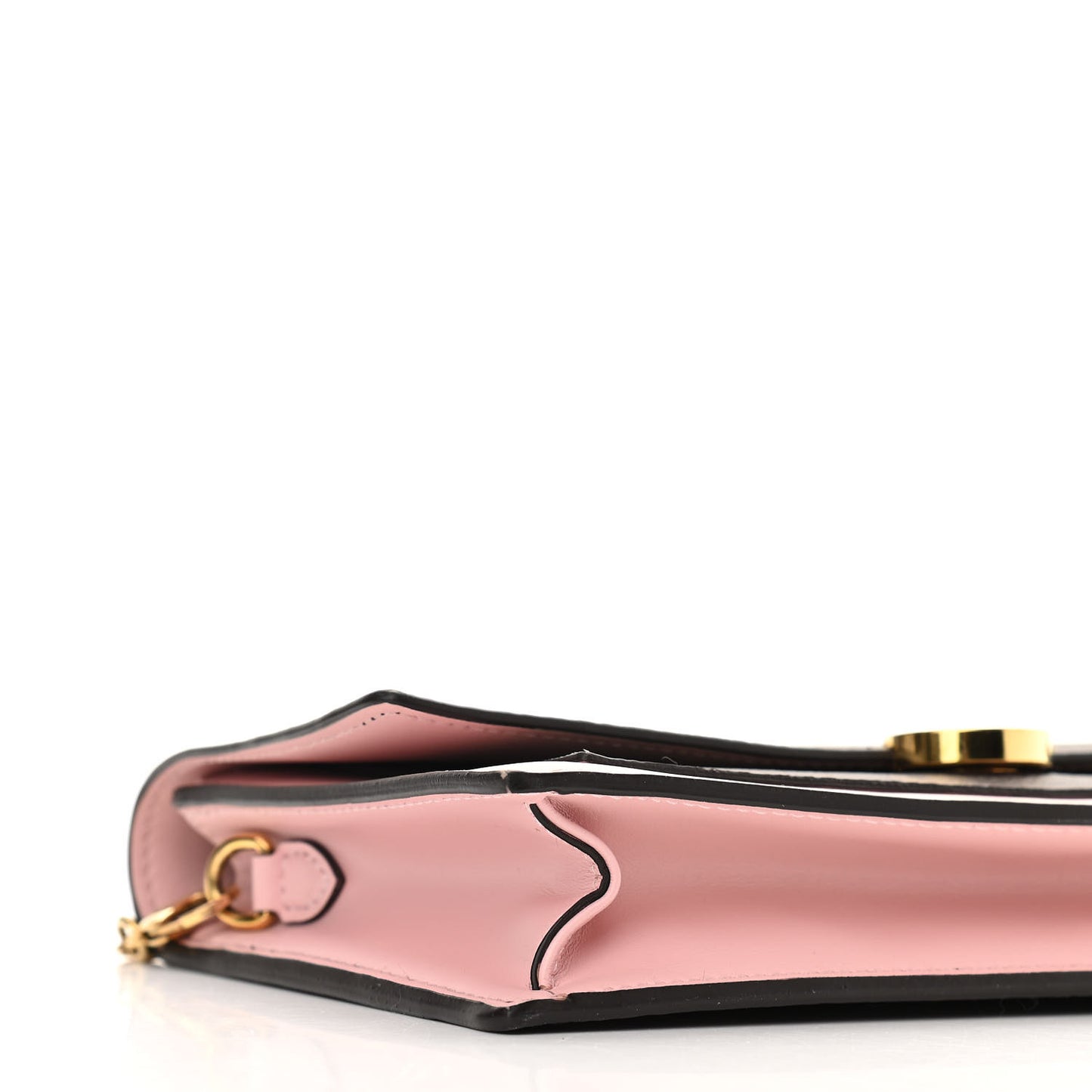 Monogram Flore Chain Wallet Rose Ballerine