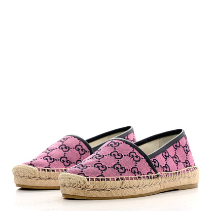 Gucci GG Monogram Multicolor Espadrilles 36.5 Pink Blue 3 of 11
