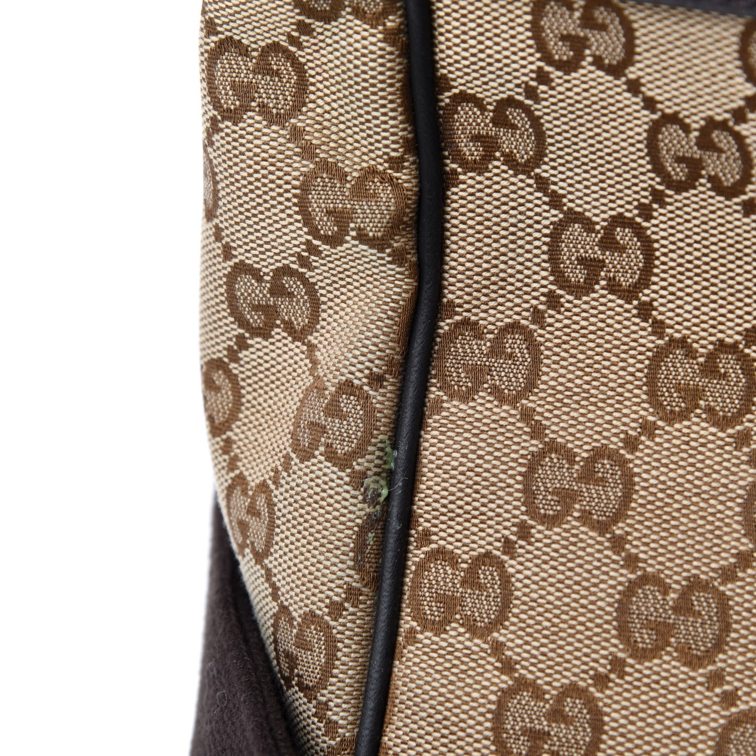 Gucci Monogram Dollar Calfskin Boston Duffle Bag Beige Ebony Testa di Moro Marrone Scuro 10 of 10