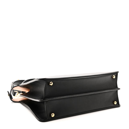 Fendi Vitello Seta Shiny Nappa Medium Peekaboo I SEE U Satchel Black Light Rose 4 of 10