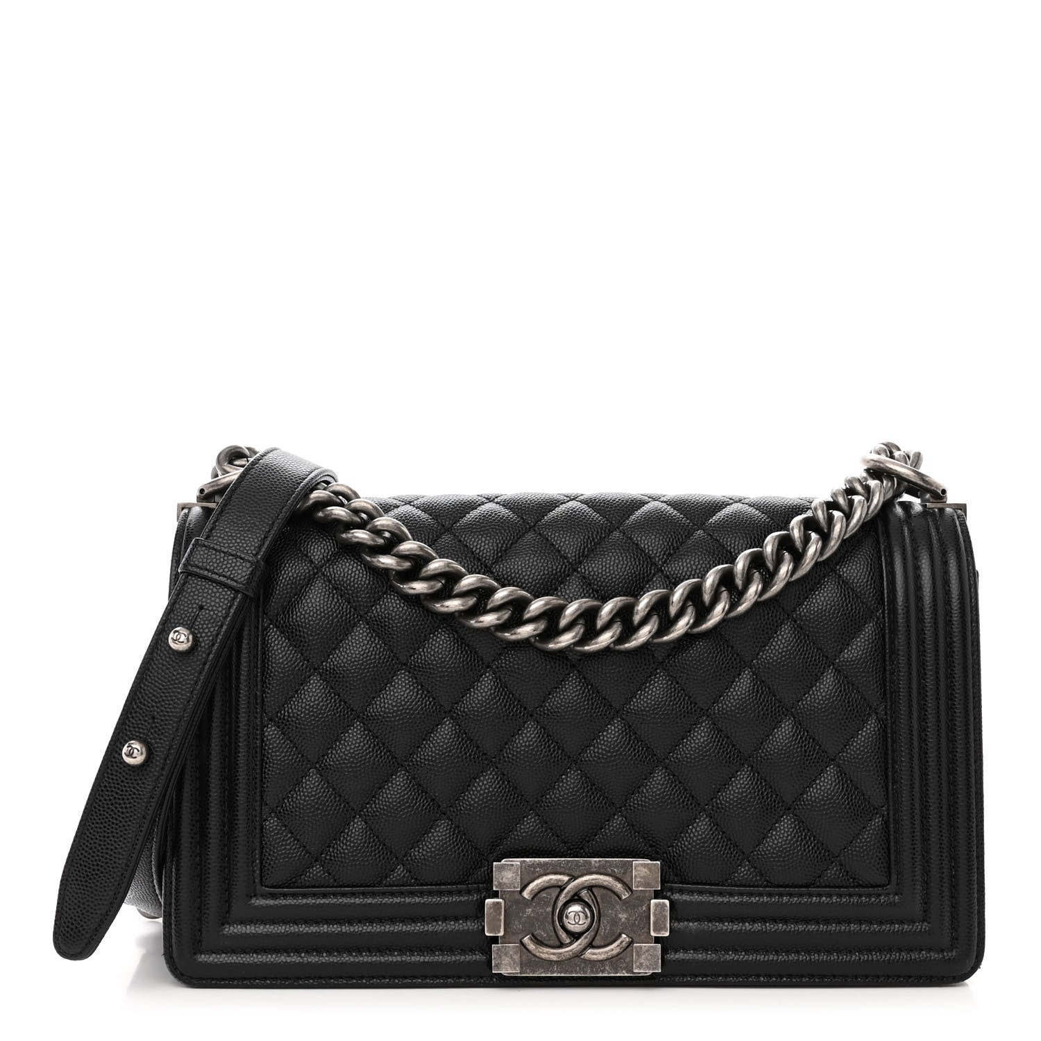 Chanel Caviar Quilted Medium Boy Flap Black 1 of 12
