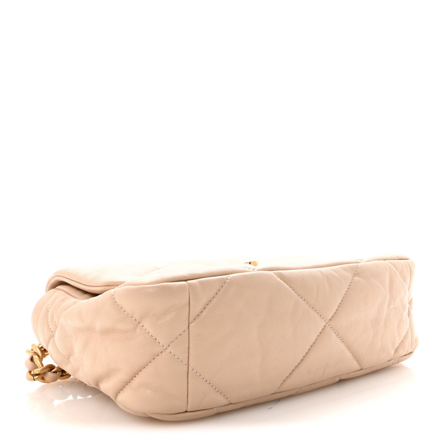 Chanel Lambskin Quilted Medium Chanel 19 Flap Beige 3 of 9