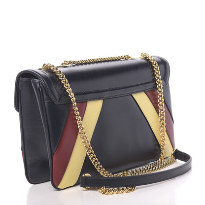 Gucci Vitello Palmellato Lux Crystal Medium Rajah Shoulder Bag Blue Romantic Cerise Butter Multicolor 3 of 11