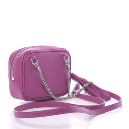 Saint Laurent Grain De Poudre Matelasse Monogram Baby Lou Camera Bag Electric Fuxia 3 of 10