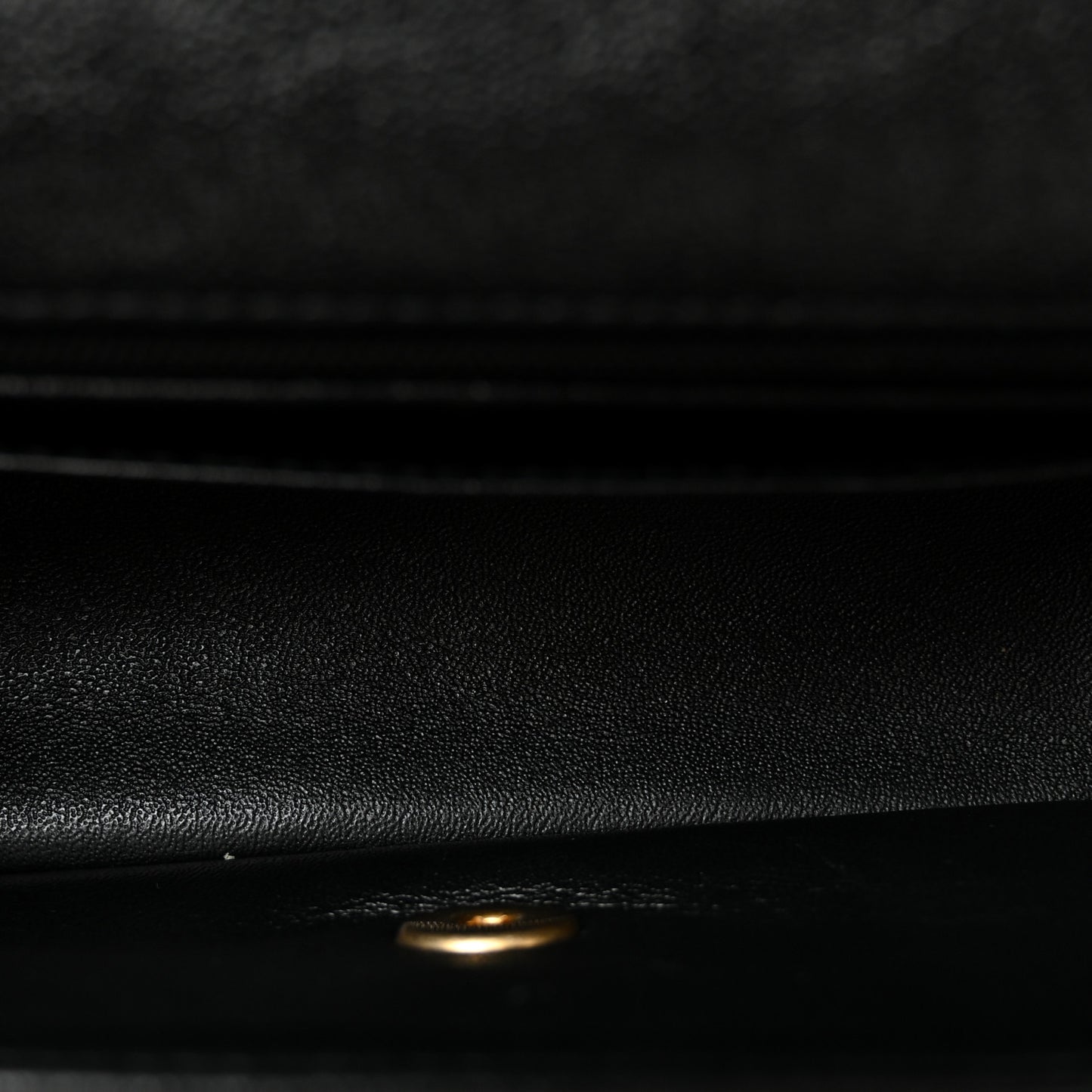 Caviar Quilted Mini Top Handle Rectangular Flap Black