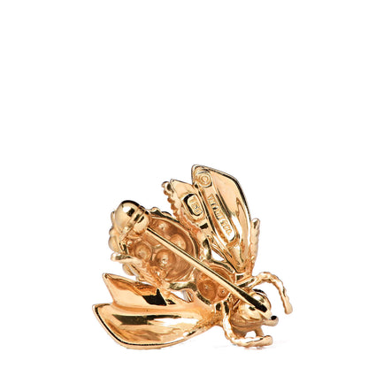 Tiffany 18K Yellow Gold Ruby Bee Pin Brooch 3 of 4