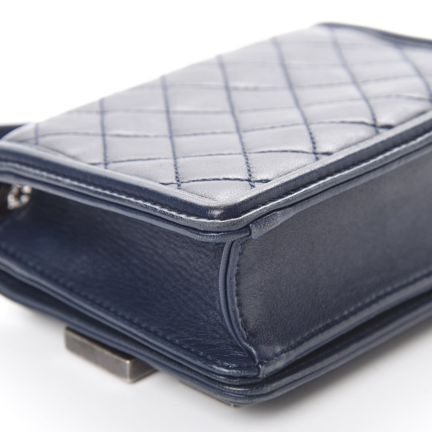 Plexiglass Patent Mini Boy Brick Flap Navy