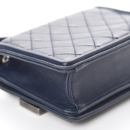 Chanel Plexiglass Patent Mini Boy Brick Flap Navy 11 of 16
