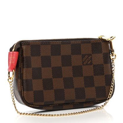 Louis Vuitton Damier Ebene 2019 Christmas Animation Mini Pochette Accessories Red 3 of 8