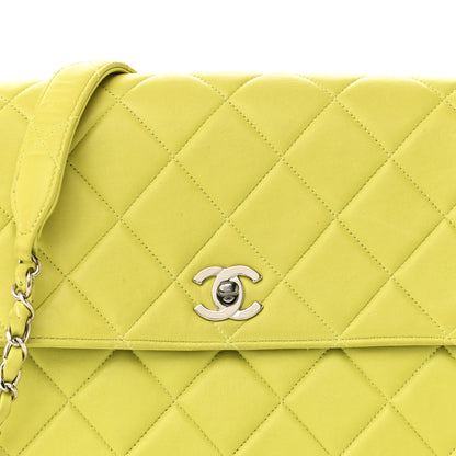 Chanel Lambskin Quilted CC Single Flap Green 9 of 14
