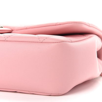 Chanel Lambskin Quilted Resin Bi-Color Chain Flap Bag Pink 9 of 9