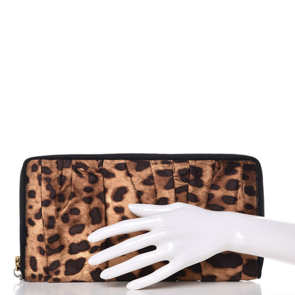 Dolce & Gabbana Satin Leopard Print Clutch Black 2 of 7